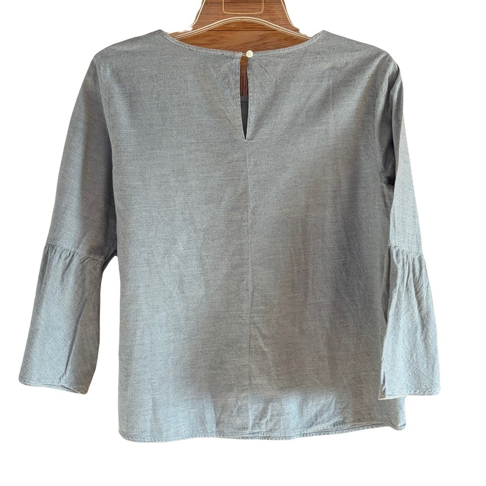 J. Crew MERCANTILE Gray Women's Blouse size 12 - Picture 2 of 7